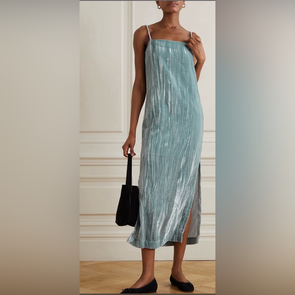 LOULOU STUDIO
Etinas crushed-velvet blue maxi dress